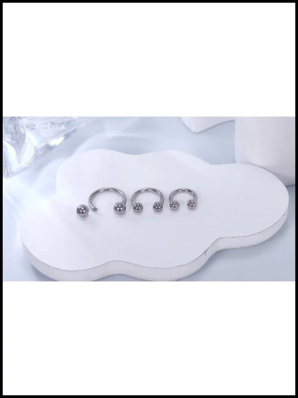 Titanium Horseshoe Nose Ring 14G Septum Piercing Jewelry Cartilage Hoop Earring